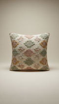 Hand-loomed cotton decorative pillow