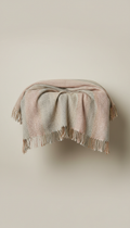 Pure linen artisanal throw blanket
