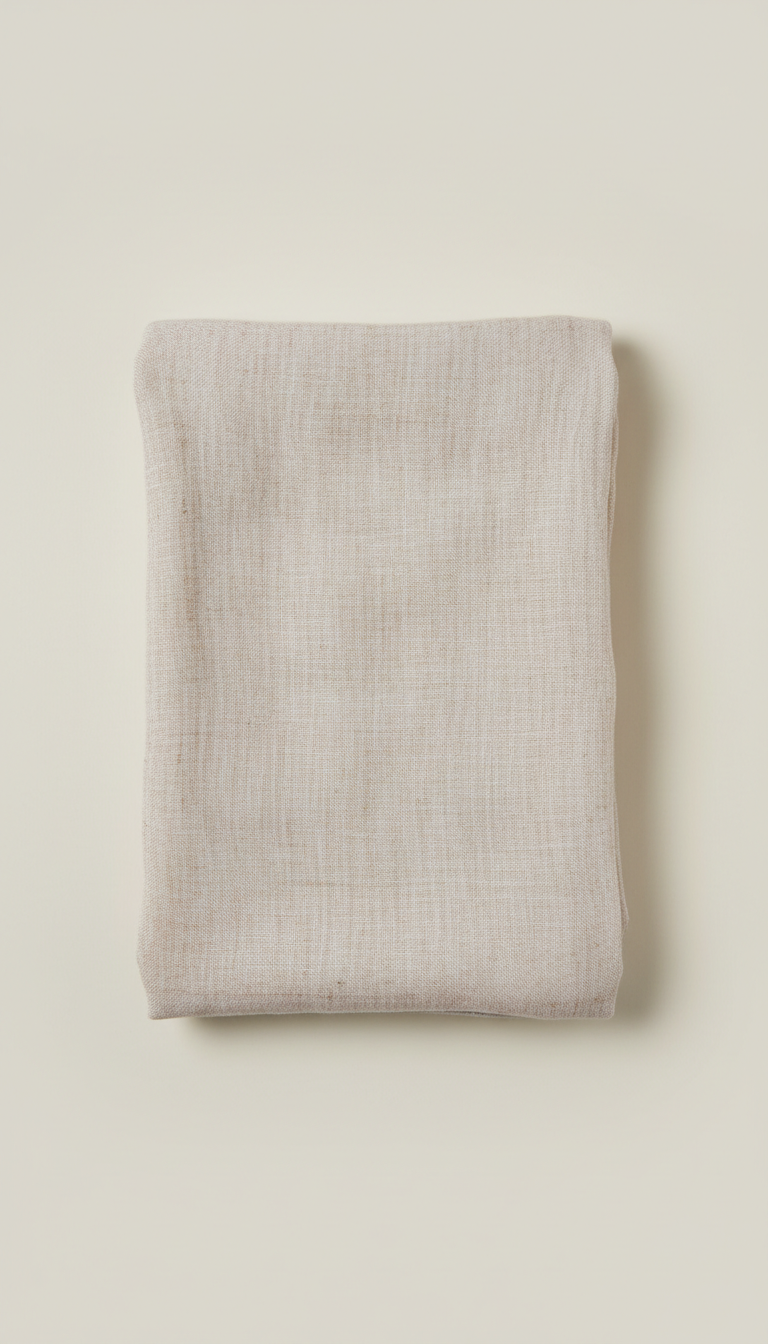 Linen throw in orchid mist
