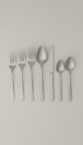 Brushed metal modern tableware set